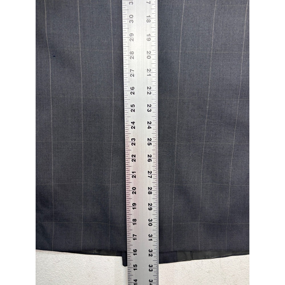 vtg 90s Christian Dior 44L 36x32 Gray Windowpane Pant Suit Double Breasted USA - Picture 9 of 16
